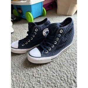 Converse Chuck Taylor All*Star Lux Hidden Wedge Heel Mid Top Blue 6 552696C